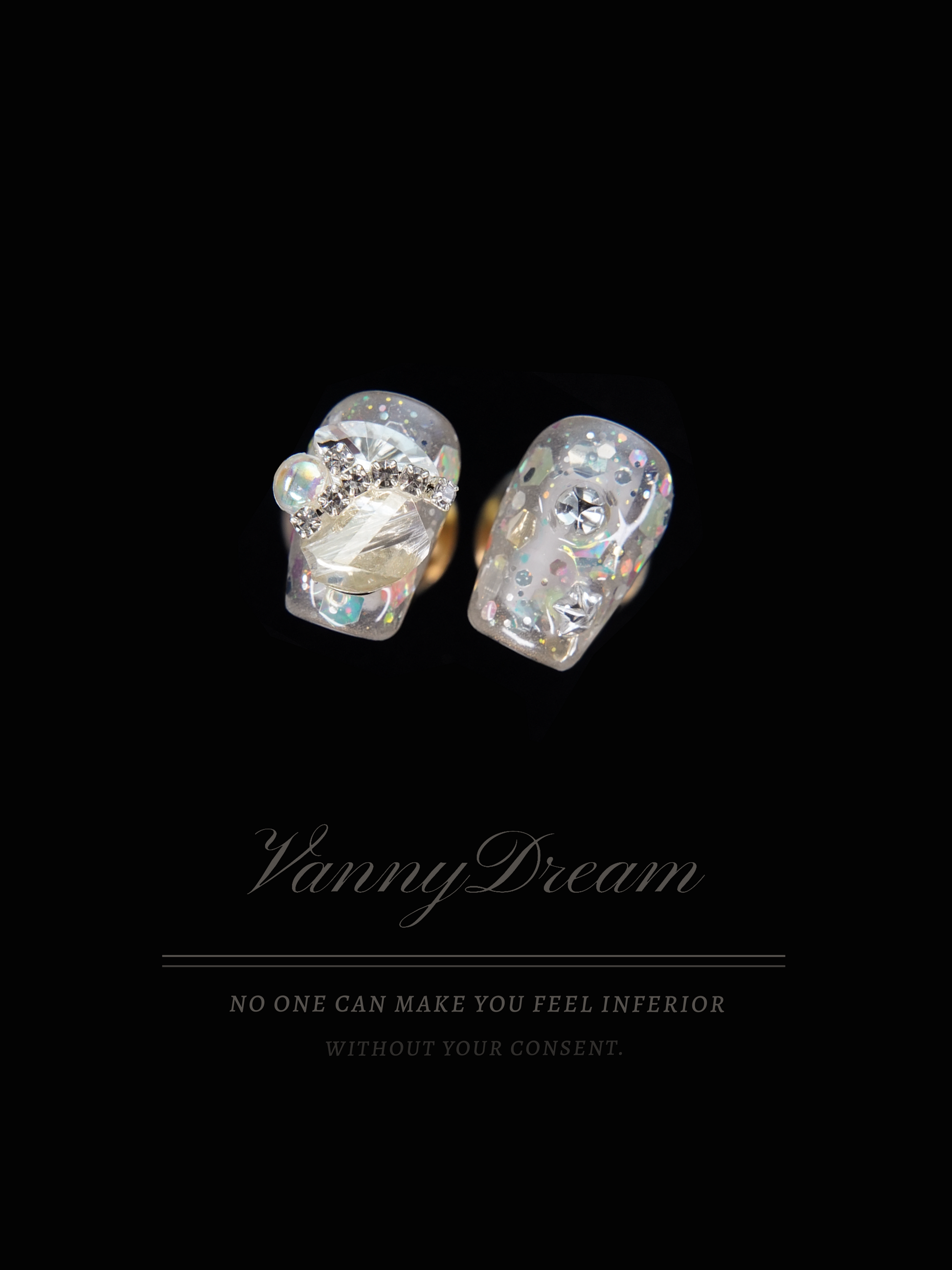 VannyDream Opal - Sparkle Wearable Nails: Ethereal Shine, Unmatched Grace